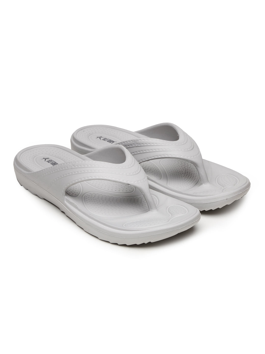 Light Grey Solid EVA Slip-On Slipper For Women