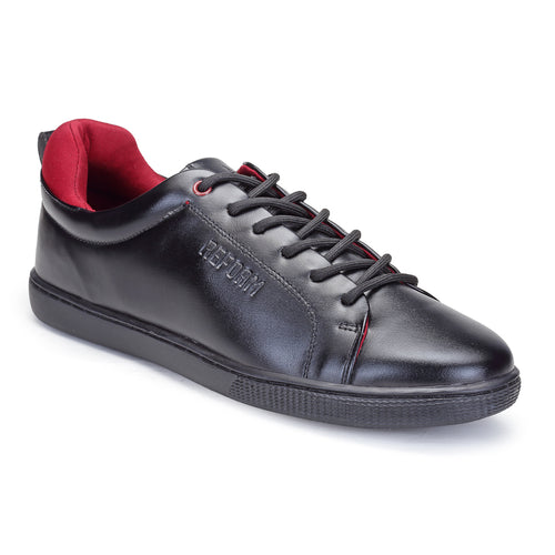 Cosmic Black Leather Sneakers | Shop Online at Williams