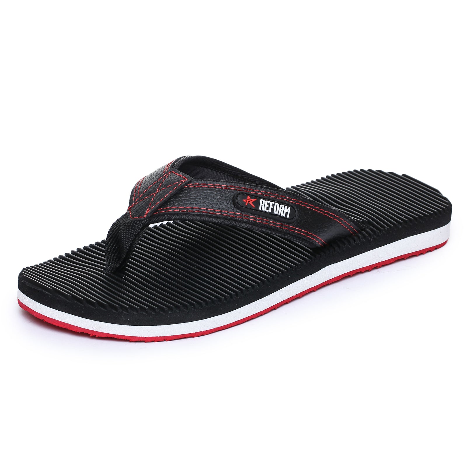 Black Solid Fabric Slip On Casual Slippers For Men