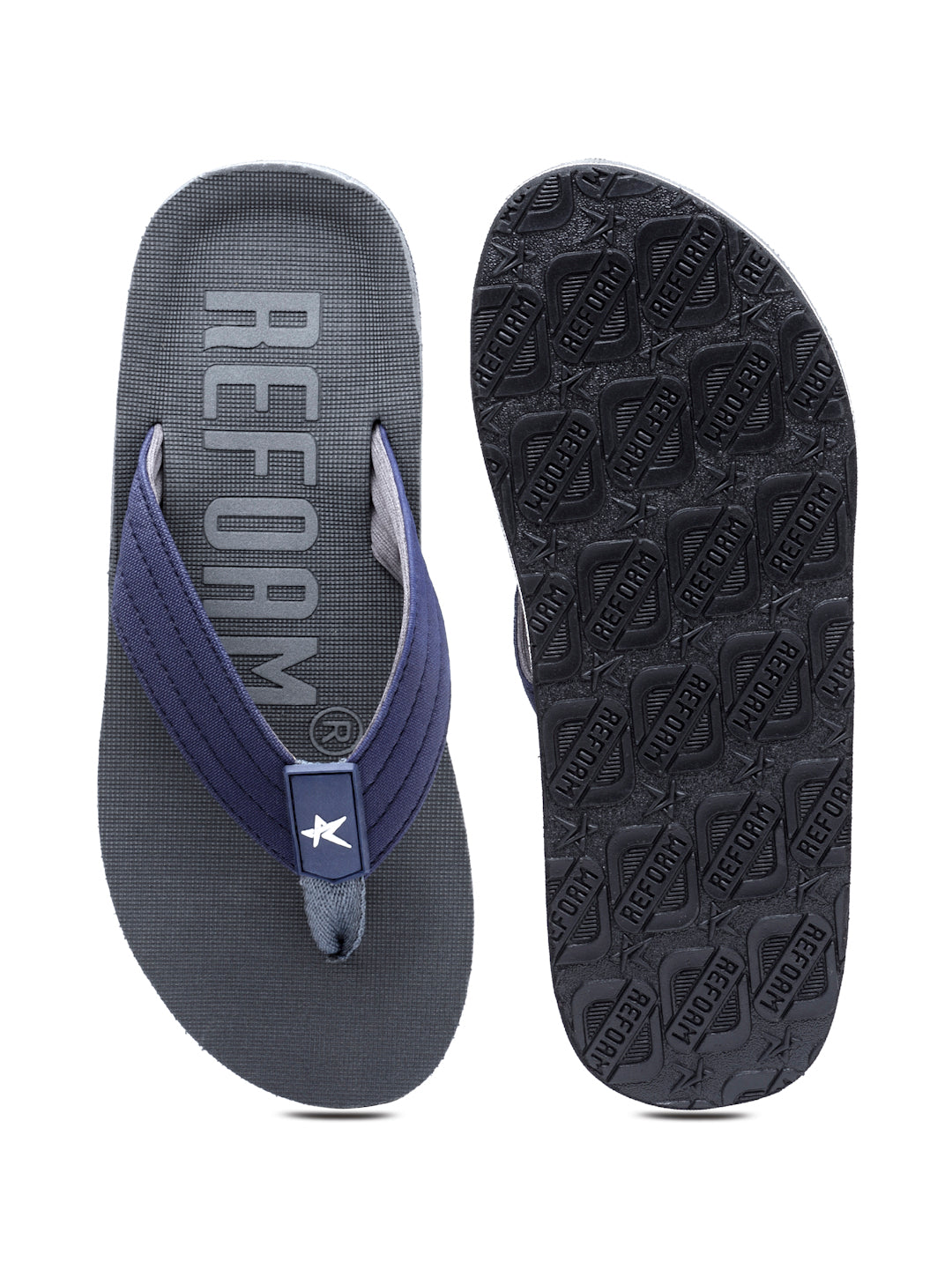 Grey Solid EVA Rubber Slip On Casual Slippers For Men
