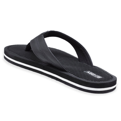 Load image into Gallery viewer, Black Solid EVA Rubber Slip On Casual Slippers For Men
