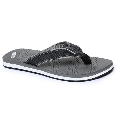 Load image into Gallery viewer, Grey Solid Fabric Slip On Casual Slippers For Men
