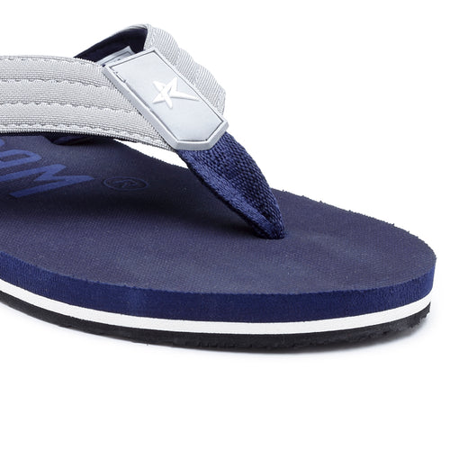 Load image into Gallery viewer, Navy Solid EVA Rubber Slip On Casual Slippers For Men
