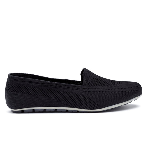 Load image into Gallery viewer, Black Solid Textile Slip On Casual Shoes For Women
