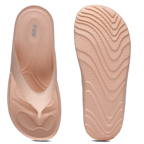 Load image into Gallery viewer, Peach Solid EVA Slip-On Slipper For Women
