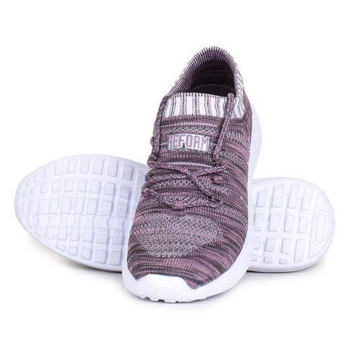 Load image into Gallery viewer, Grey Solid Mesh Lace Up Sports Shoes For Women
