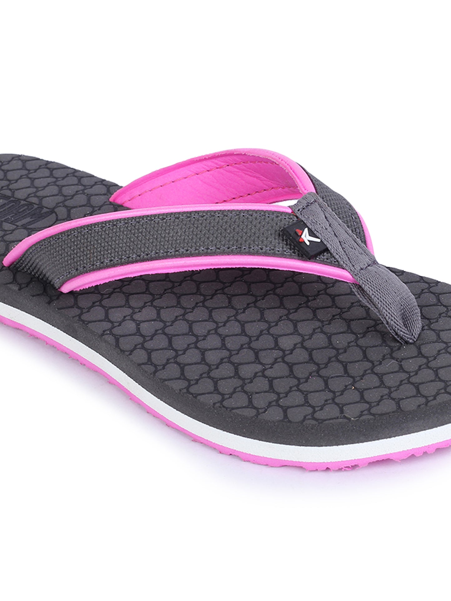 Pink Solid Fabric Slip On Casual Slippers For Women