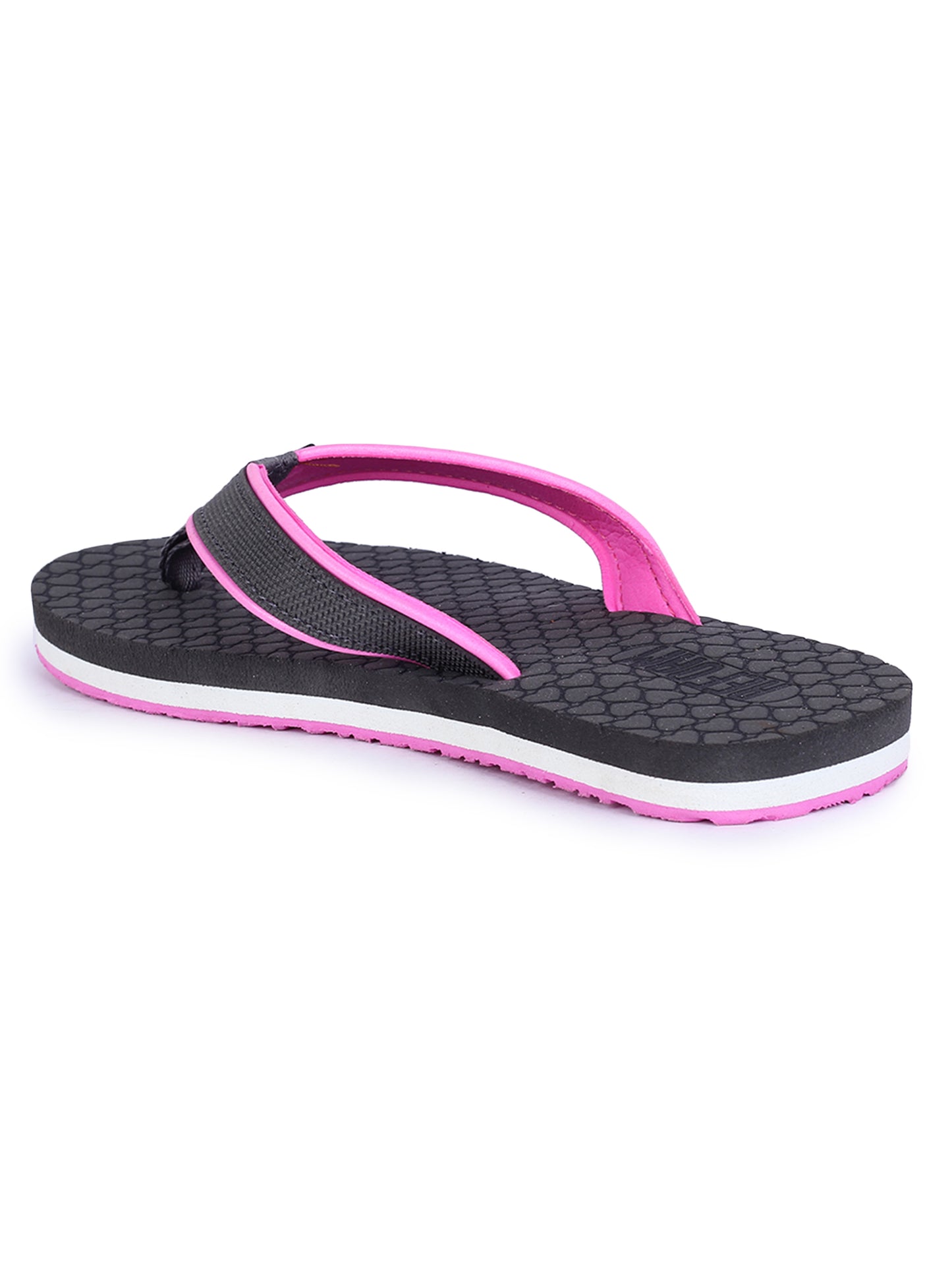 Pink Solid Fabric Slip On Casual Slippers For Women