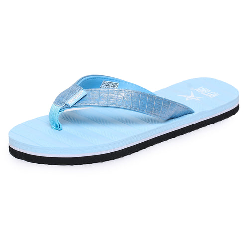 Load image into Gallery viewer, Blue Solid Leather Slip On Casual Slippers For Women
