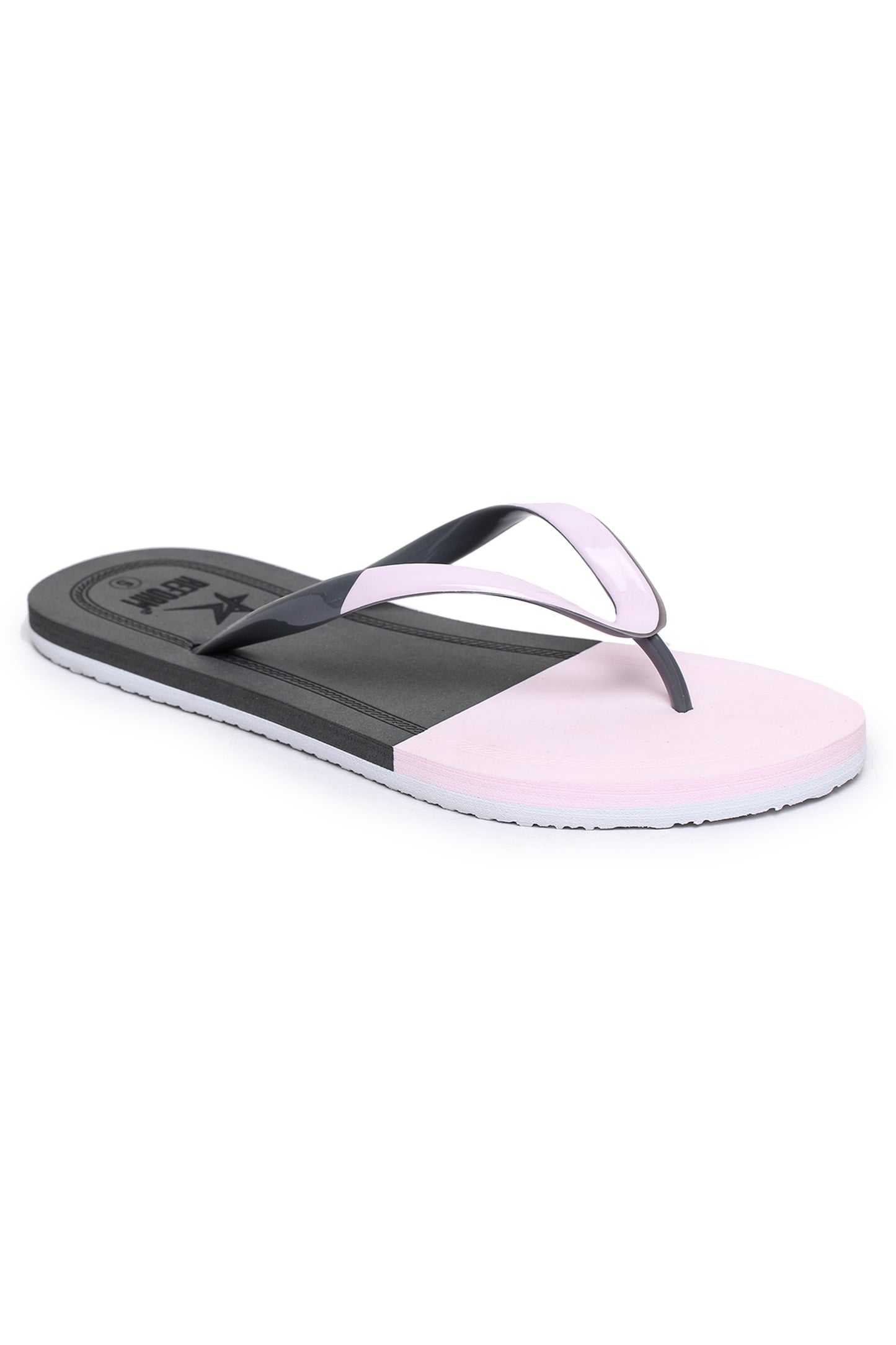 Pink Solid Rubber Slip On Casual Slippers For Women