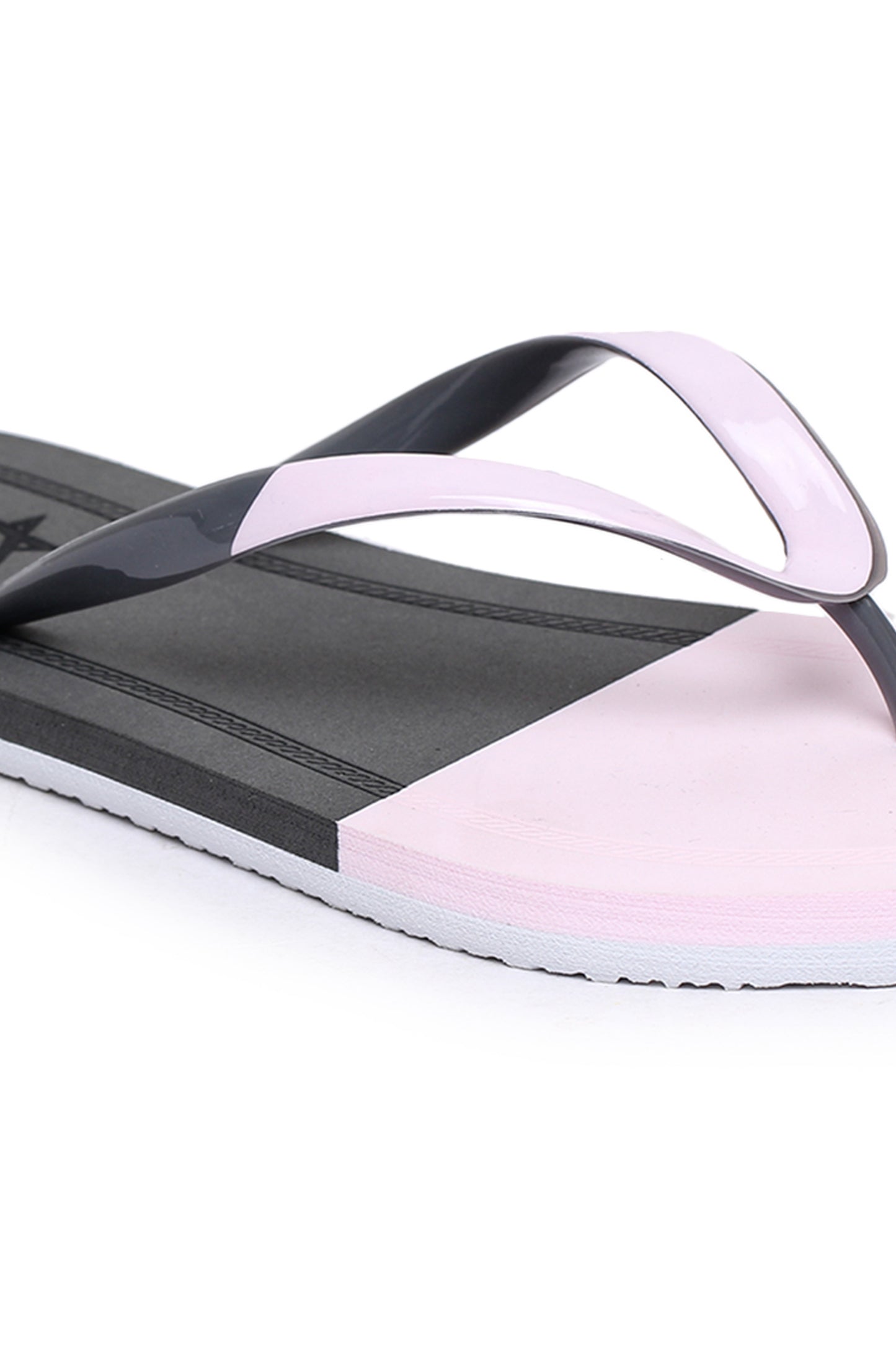 Pink Solid Rubber Slip On Casual Slippers For Women