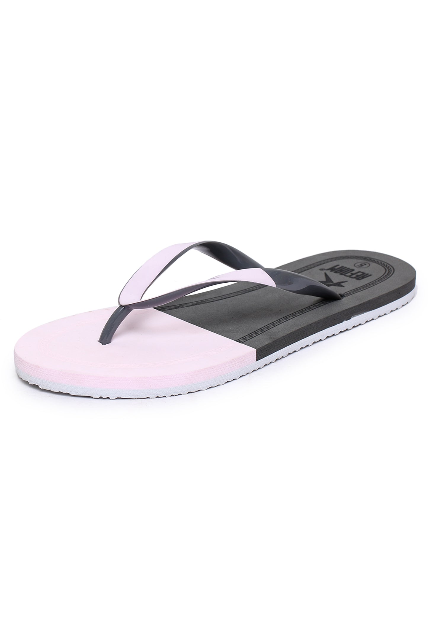 Pink Solid Rubber Slip On Casual Slippers For Women