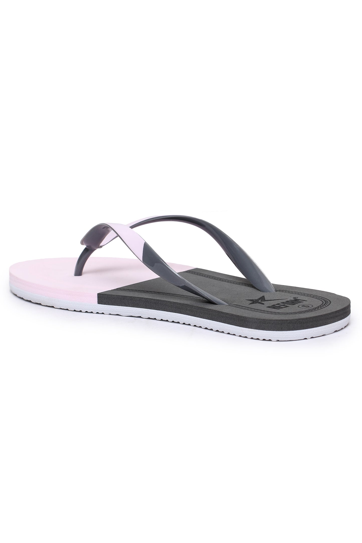 Pink Solid Rubber Slip On Casual Slippers For Women