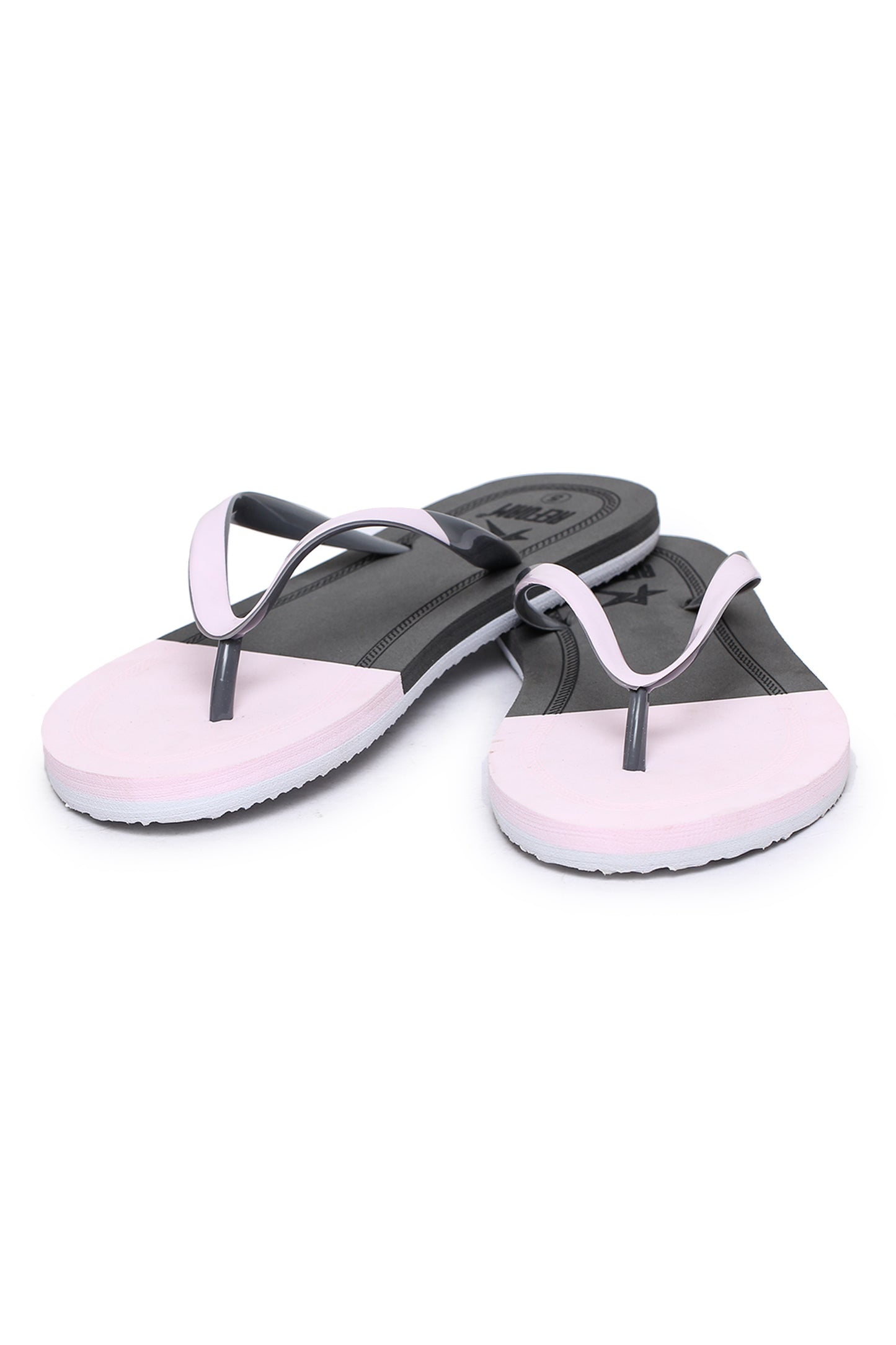 Pink Solid Rubber Slip On Casual Slippers For Women