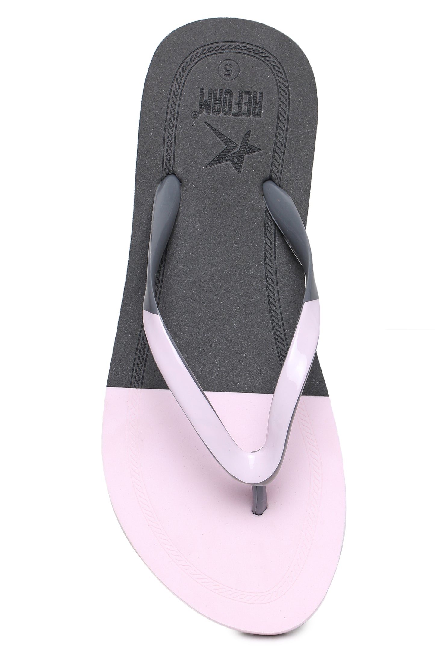 Pink Solid Rubber Slip On Casual Slippers For Women