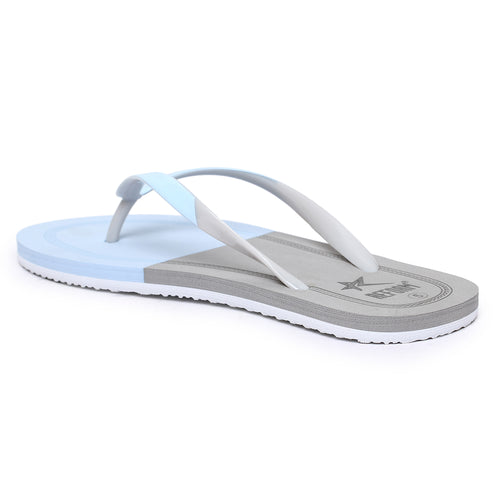Load image into Gallery viewer, Blue Solid Rubber Slip On Casual Slippers For Women
