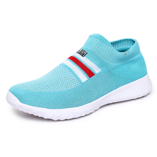 Load image into Gallery viewer, Blue Solid Mesh Lace Up Lifestyle Casual Shoes For Women
