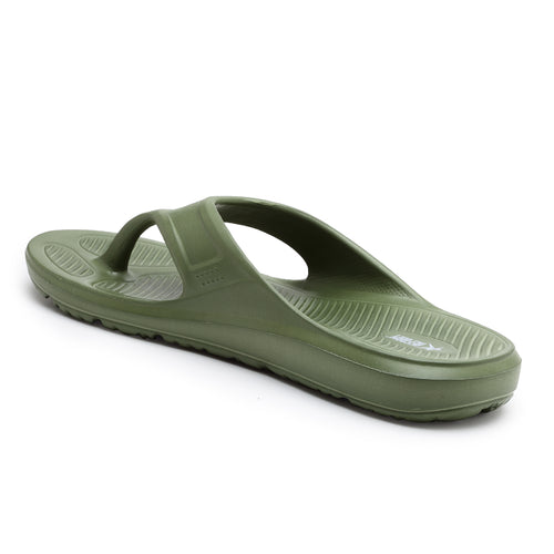 Load image into Gallery viewer, Olive Solid EVA Rubber Slip On Casual Slippers For Men
