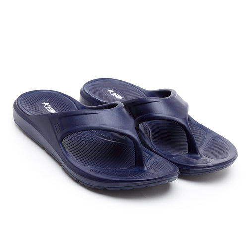 Load image into Gallery viewer, Navy Blue Solid EVA Rubber Slip On Casual Slippers For Men

