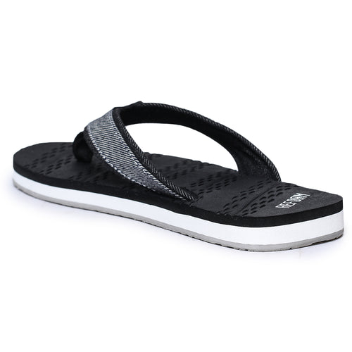 Load image into Gallery viewer, Black Solid Fabric Slip On Casual Slippers For Men
