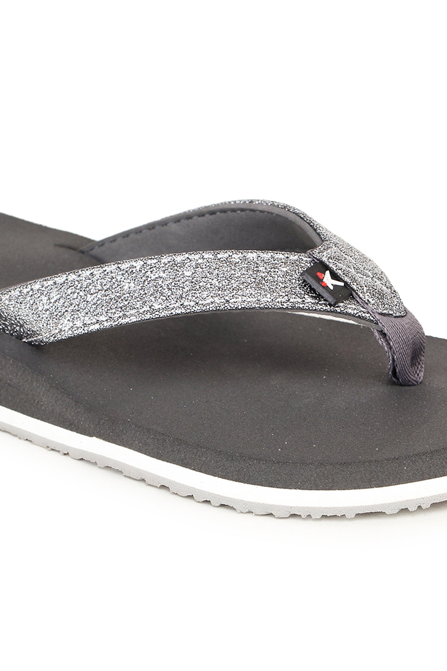 Grey Solid Rubber Slip On Casual Slippers For Women