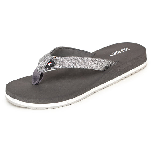 Load image into Gallery viewer, Grey Solid Rubber Slip On Casual Slippers For Women
