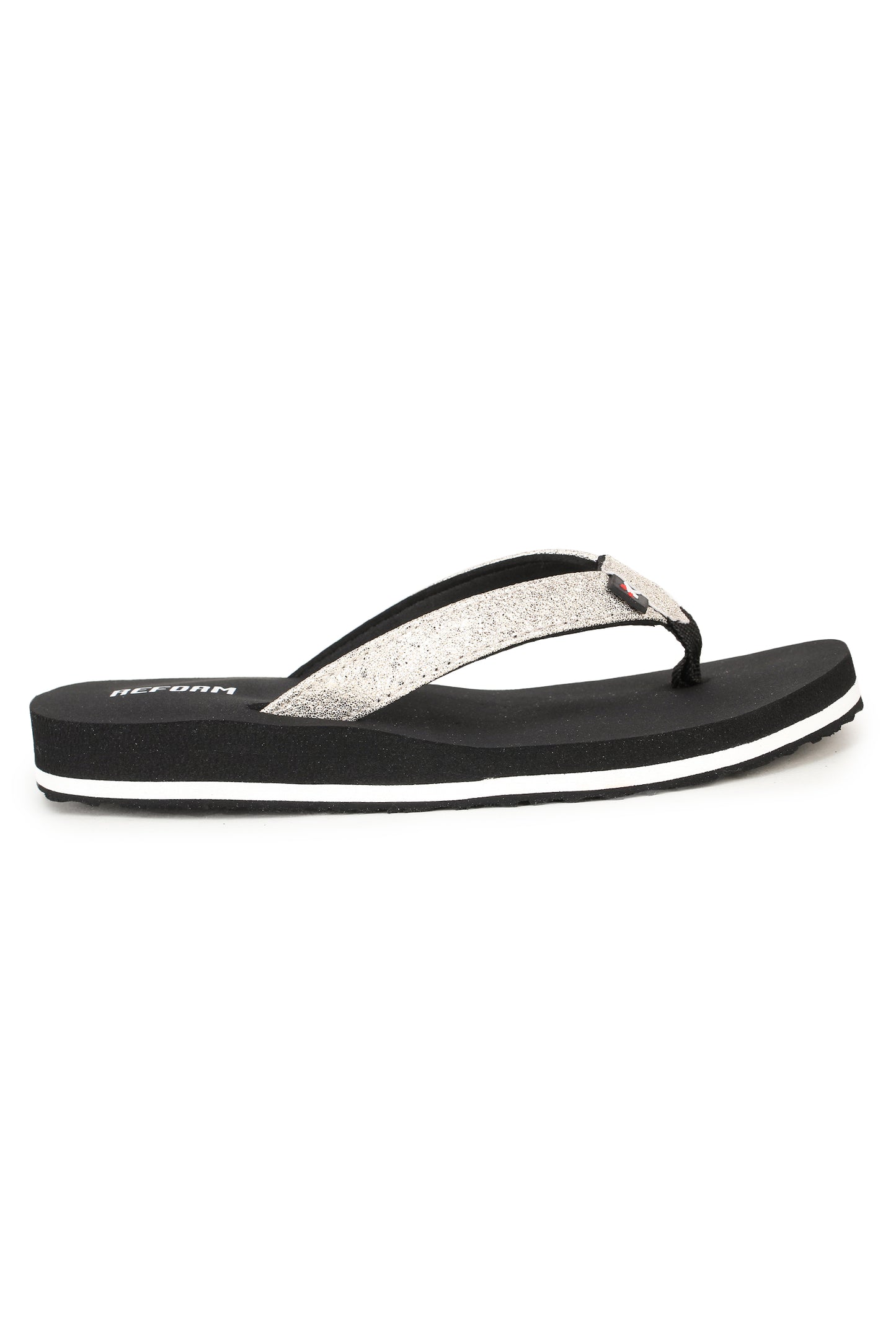 Black Solid Rubber Slip On Casual Slippers For Women