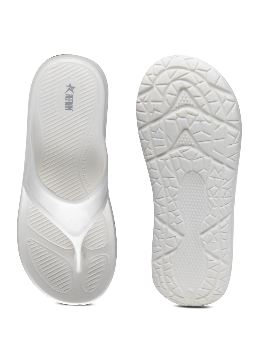 Off White Solid EVA Slip-On Sliders For Men