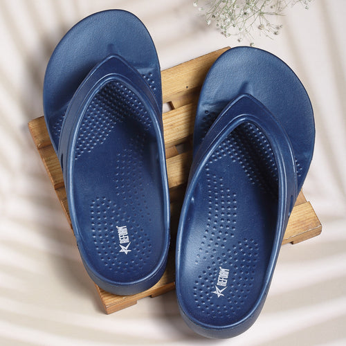 Load image into Gallery viewer, Metallic-Navy Solid EVA Slip-On Slipper For Women
