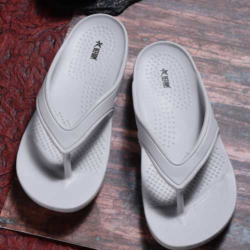 Load image into Gallery viewer, Light Grey Solid EVA Slip-On Slipper For Women
