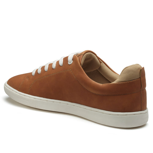 Load image into Gallery viewer, REFOAM Men&#39;s Tan Synthetic Leather Lace-Up Casual Sneaker
