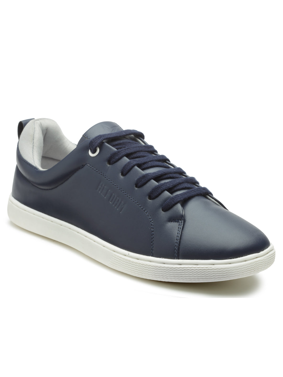 REFOAM Men's Navy & Grey Synthetic Leather Lace-Up Casual Sneaker