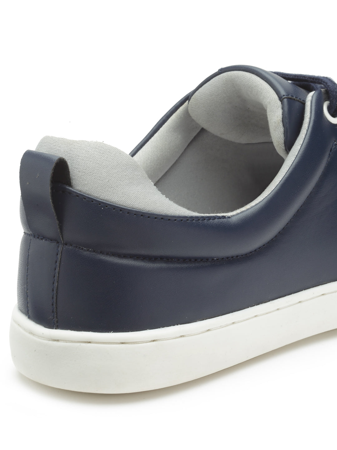 REFOAM Men's Navy & Grey Synthetic Leather Lace-Up Casual Sneaker