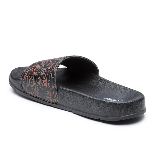 Load image into Gallery viewer, Black Maroon Solid  PU Slip-On Sliders For Women
