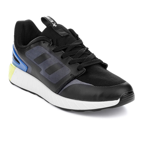 Load image into Gallery viewer, Blue Solid Mesh Lace Up Running Sport Shoes For Men
