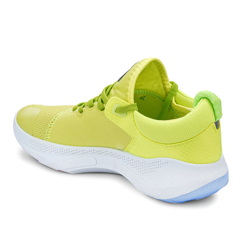 Load image into Gallery viewer, Green Solid Mesh Lace Up Sneakers For Men
