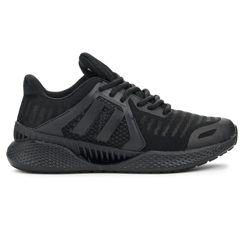 Load image into Gallery viewer, Black Solid Mesh Lace Up Sneakers For Men
