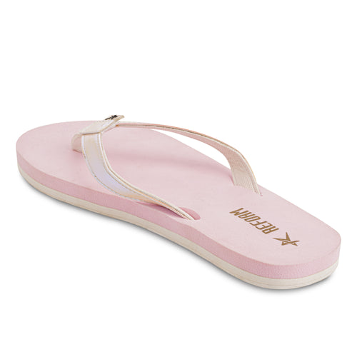 Load image into Gallery viewer, Pink Solid Textile Slip On Casual Slippers For Women
