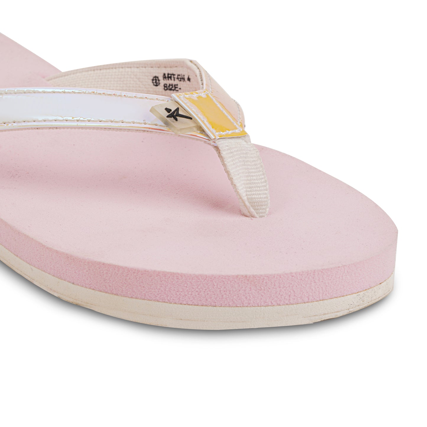 Pink Solid Textile Slip On Casual Slippers For Women