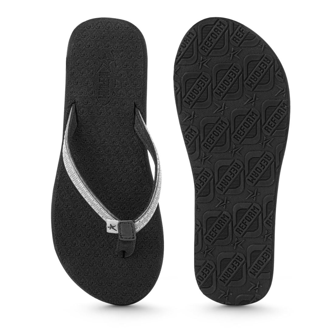 Black Solid Comfort Foam Slip On Casual Slipper for Women