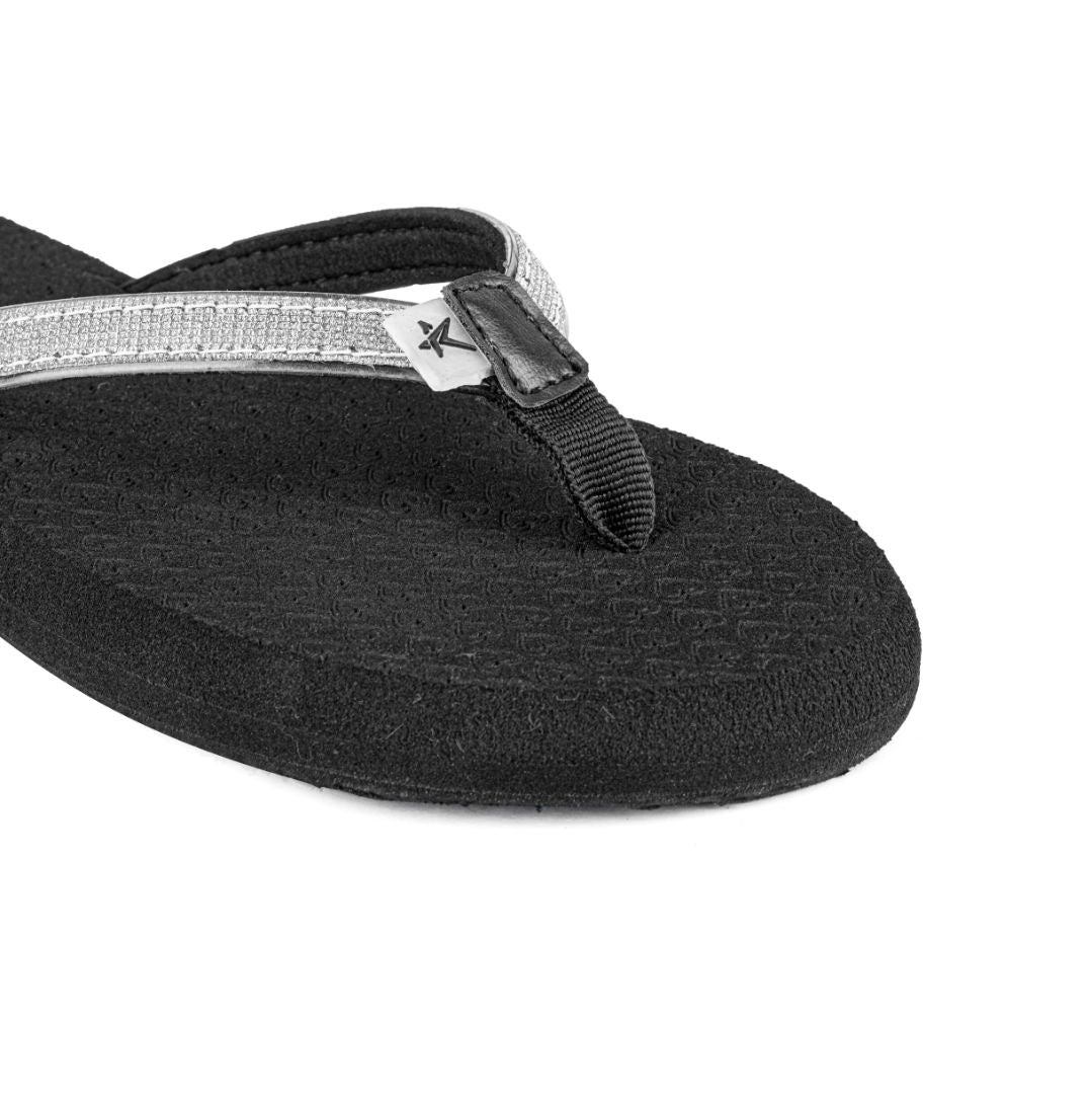 Black Solid Comfort Foam Slip On Casual Slipper for Women