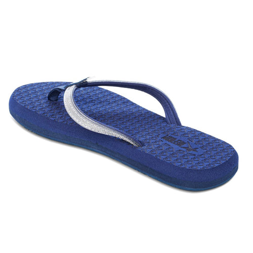 Load image into Gallery viewer, Blue Solid Comfort Foam Slip On Casual Slipper for Women
