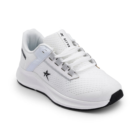 Men White Lace Up Knit Sports Shoe, Size (India/UK): 6 at Rs 450