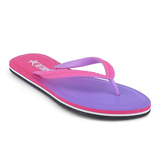 Pink Solid Rubber Slip On Casual Slippers For Women