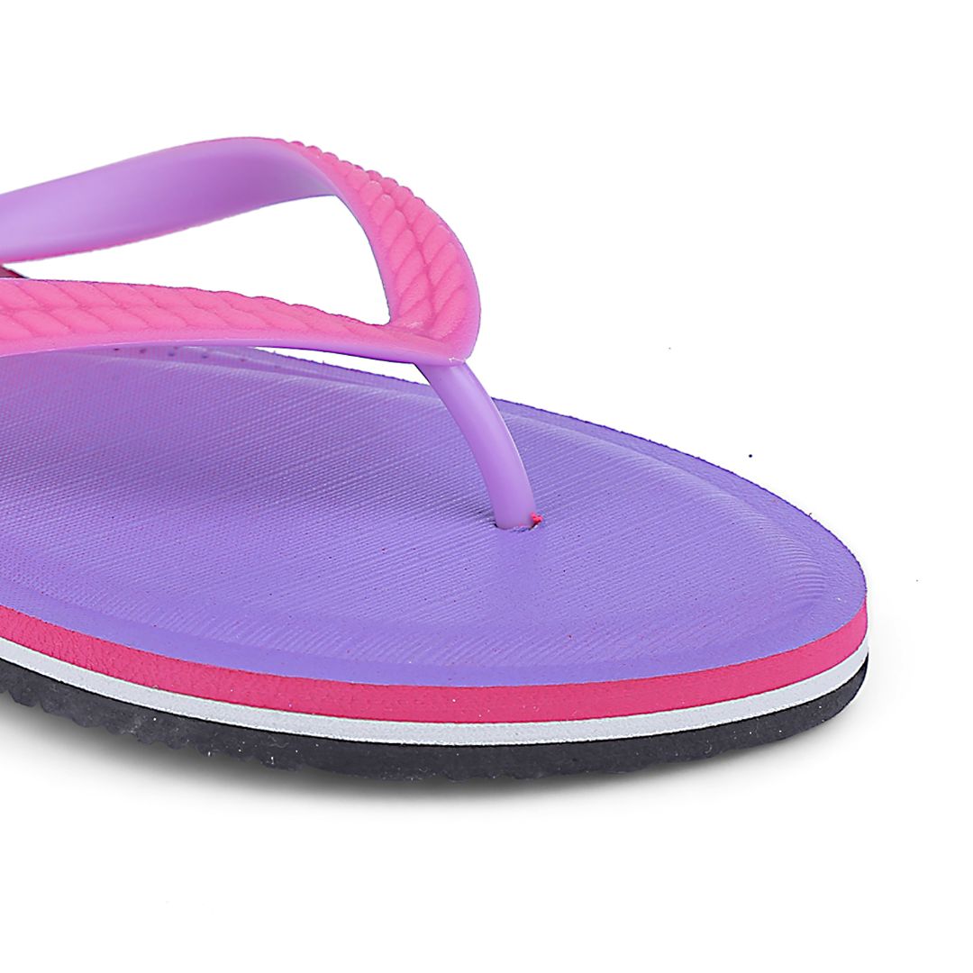 Pink Solid Rubber Slip On Casual Slippers For Women