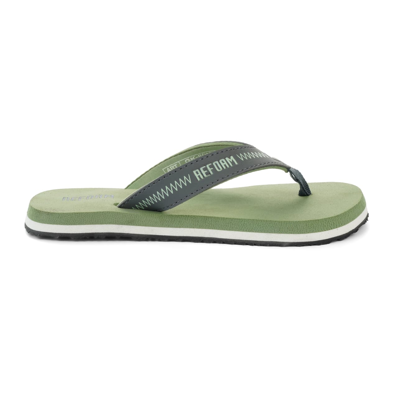 Olive Solid Rubber Slip On Casual Slippers For Women